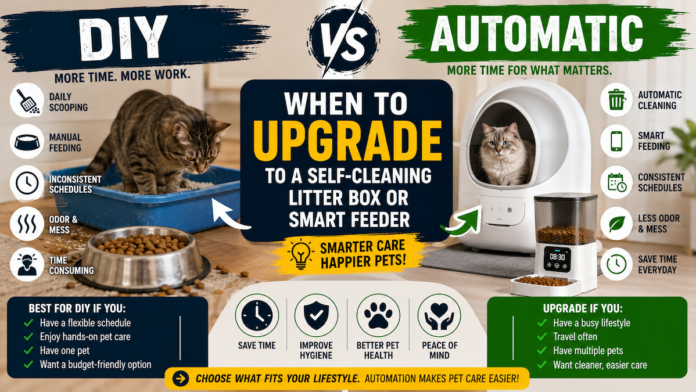 DIY vs Automatic: When to Upgrade to a Self-Cleaning Litter Box or Smart Feeder DIY vs Automatic: When to Upgrade to a Self-Cleaning Litter Box or Smart Feeder