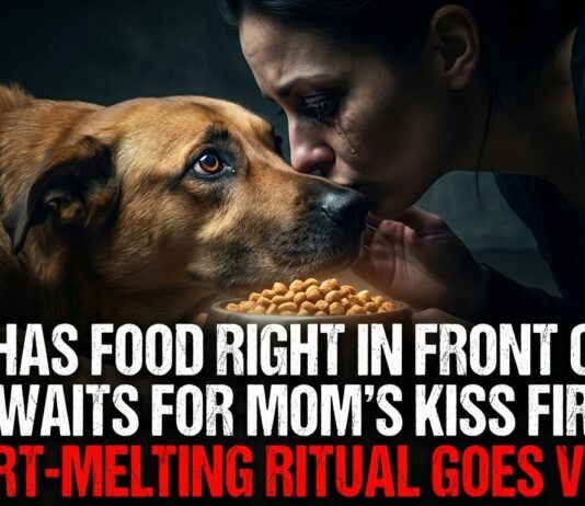 Dog Has Food Right in Front of Him but Waits for Mom’s Kiss First – Heart-Melting Ritual Goes Viral Dog Has Food Right in Front of Him but Waits for Mom’s Kiss First